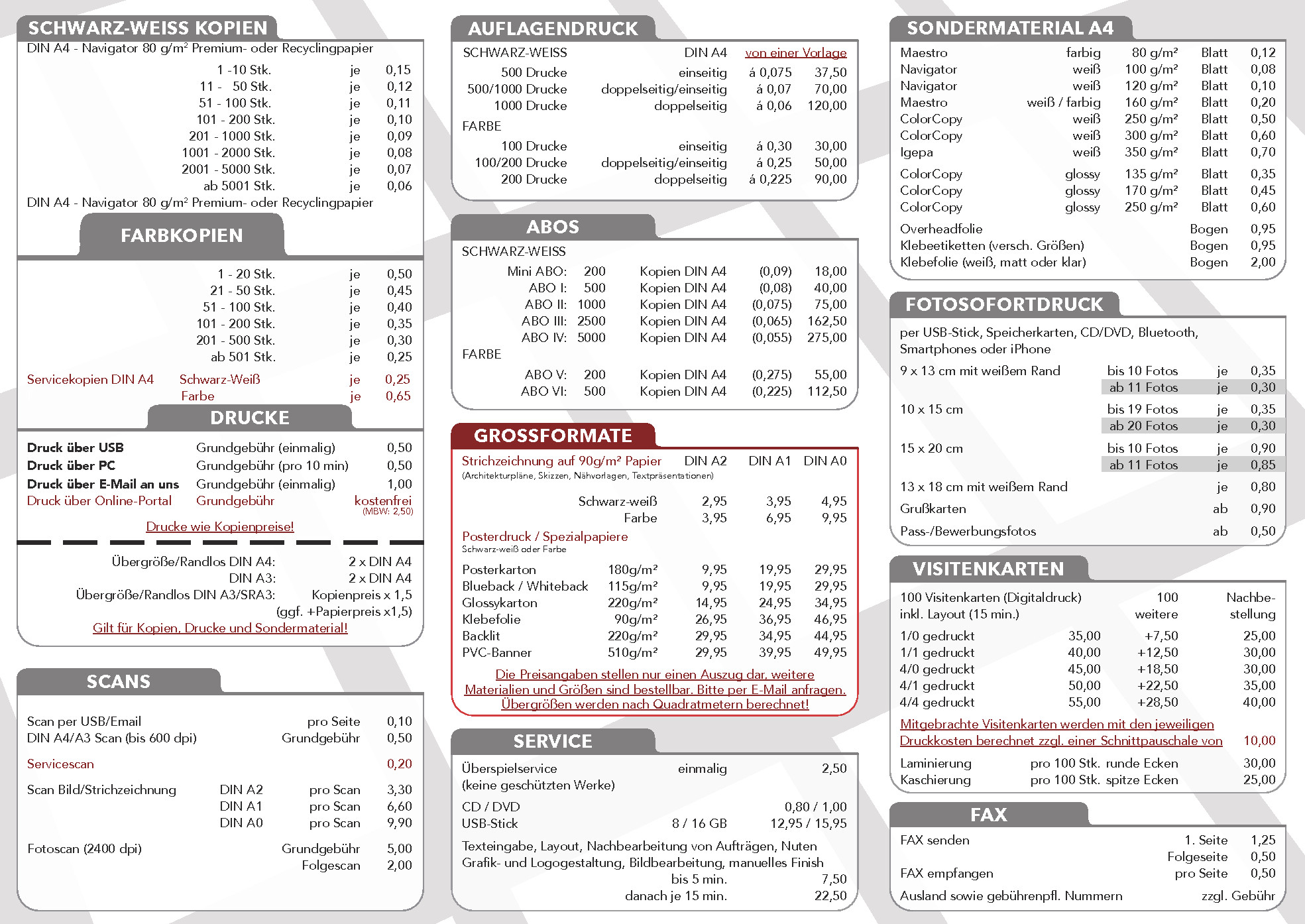 Preisliste 2026 - Seite 2